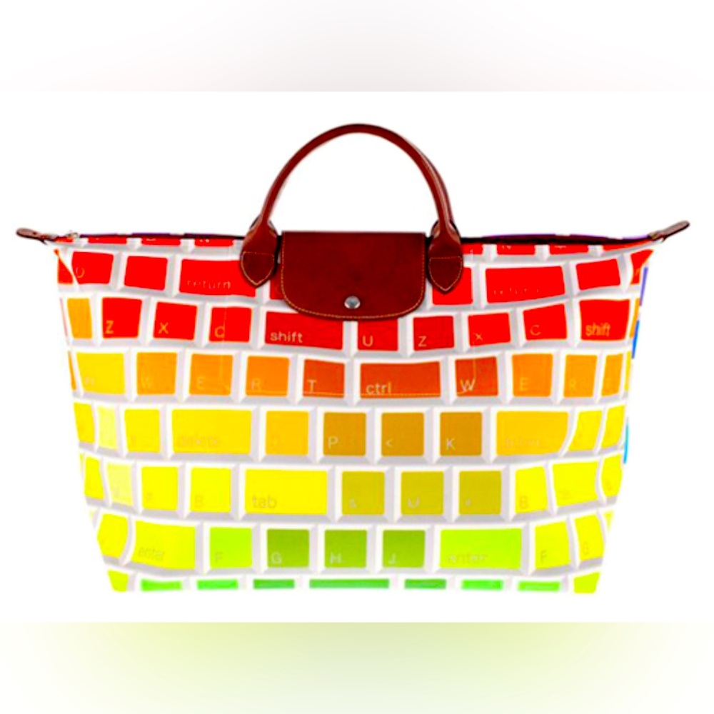 Limited edition release Jeremy Scott x Longchamp Multi-ColoredKeyboardTravel bag